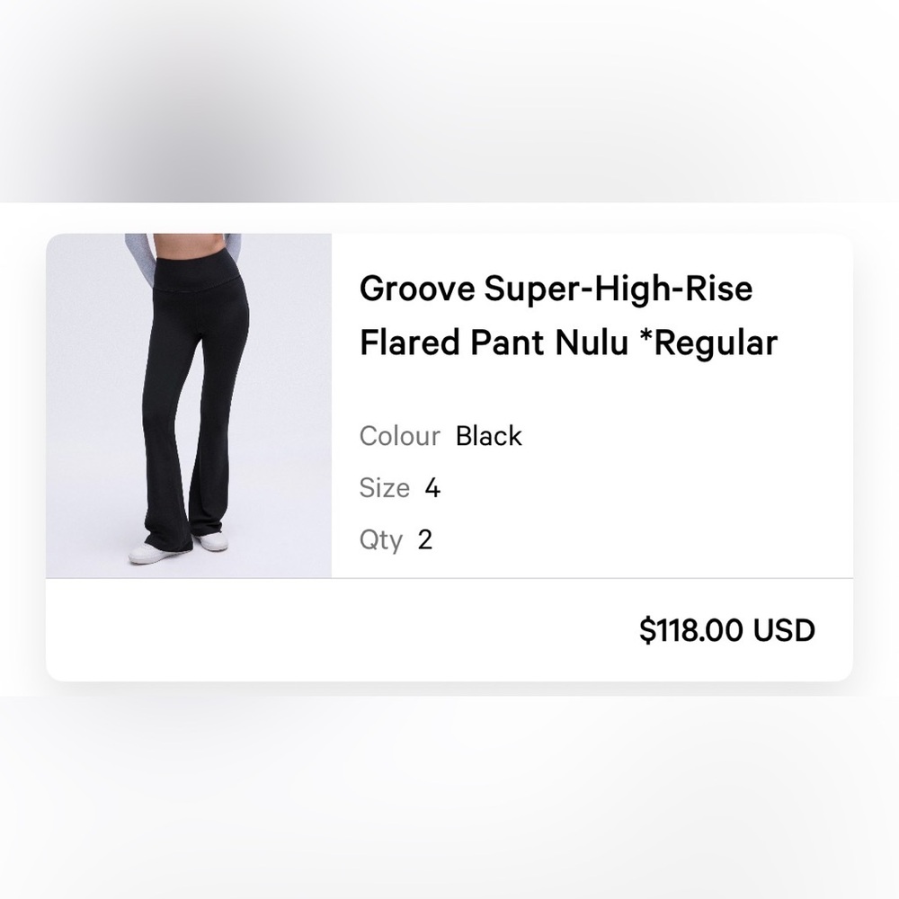 Groove super high rise flared Nulu pant size 4 quantity 2